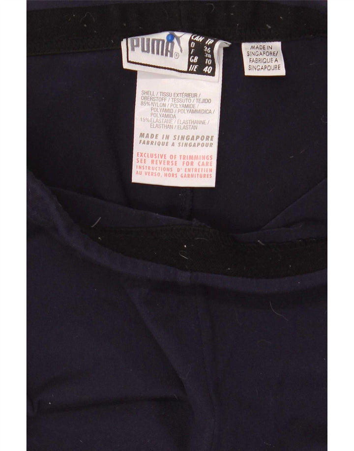 Puma Damen Capri-Leggings UK 10 Small Marineblaues Nylon