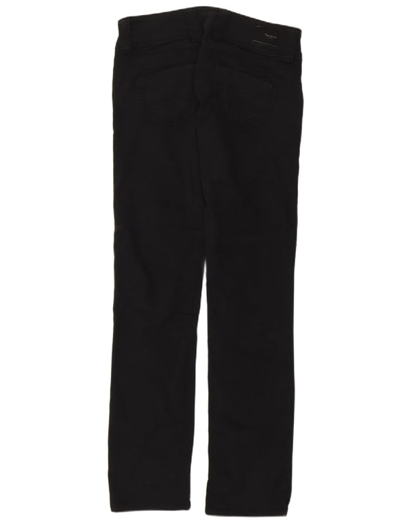 PEPE JEANS Damen Venus Straight Jeans mit niedriger Taille, W29 L32, schwarze Baumwolle