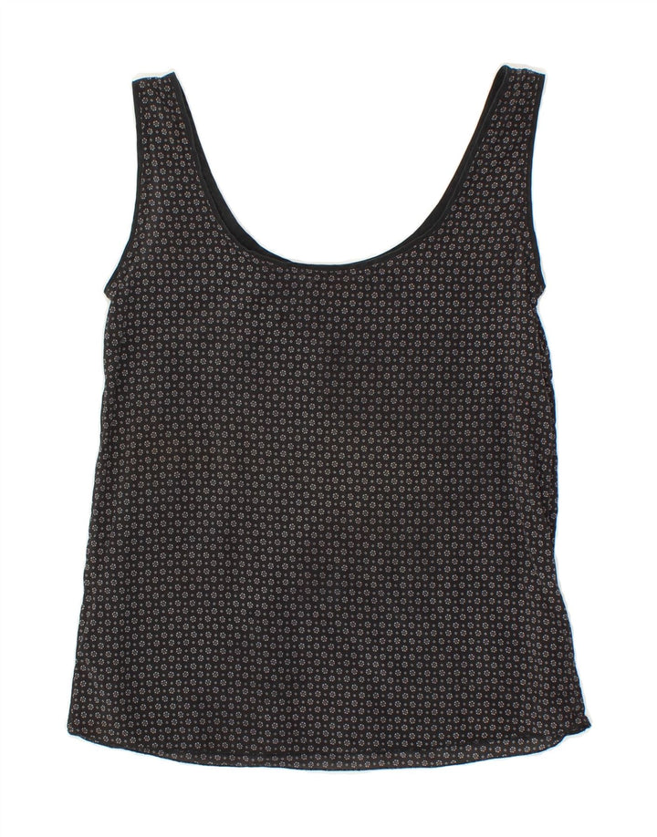MASSIMO DUTTI Womens Vest Top EU 36 Small Black Spotted Vintage Massimo Dutti and Second-Hand Massimo Dutti from Messina Hembry 