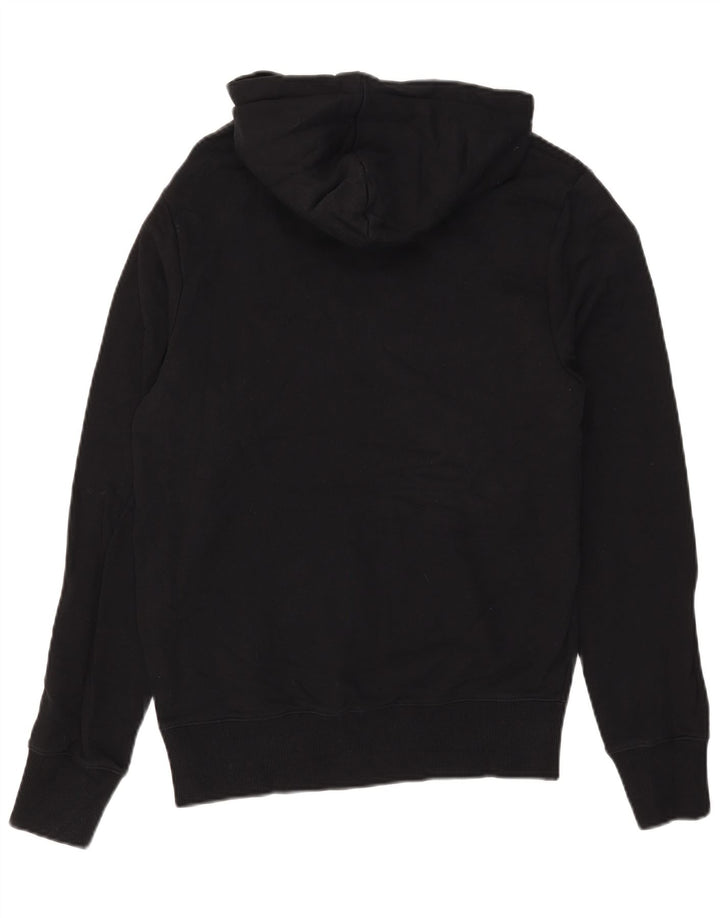 Fred Perry Herren-Kapuzenpullover mit Grafik, Größe S, schwarze Baumwolle
