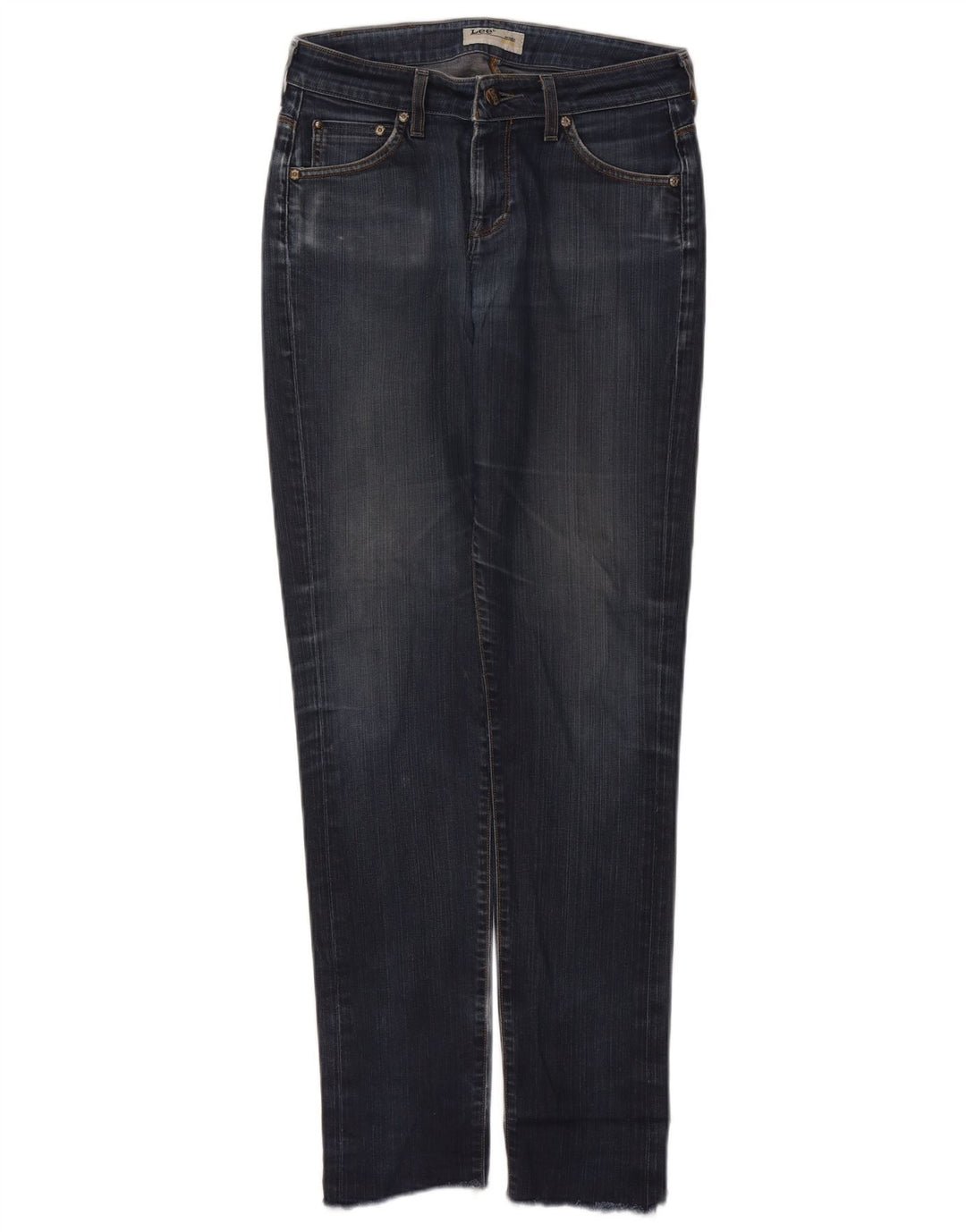 Lee Damen Slim Jeans W28 L31 Marineblaue Baumwolle