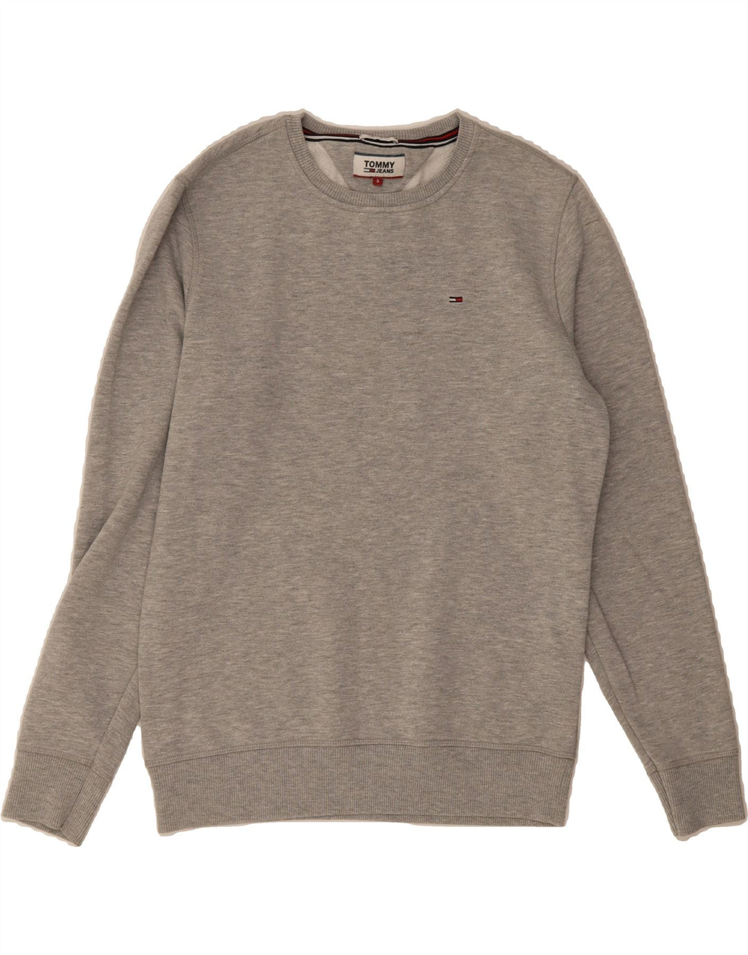 TOMMY HILFIGER Mens Regular Fit Sweatshirt Jumper Small Grey Vintage Tommy Hilfiger and Second-Hand Tommy Hilfiger from Messina Hembry 