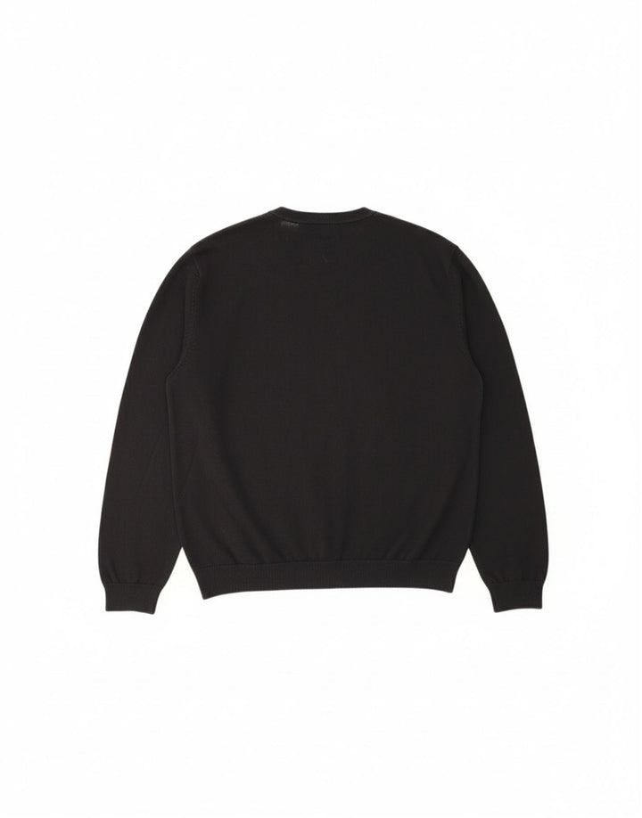 HUGO BOSS Mens V-Neck Jumper Sweater Large Navy Blue