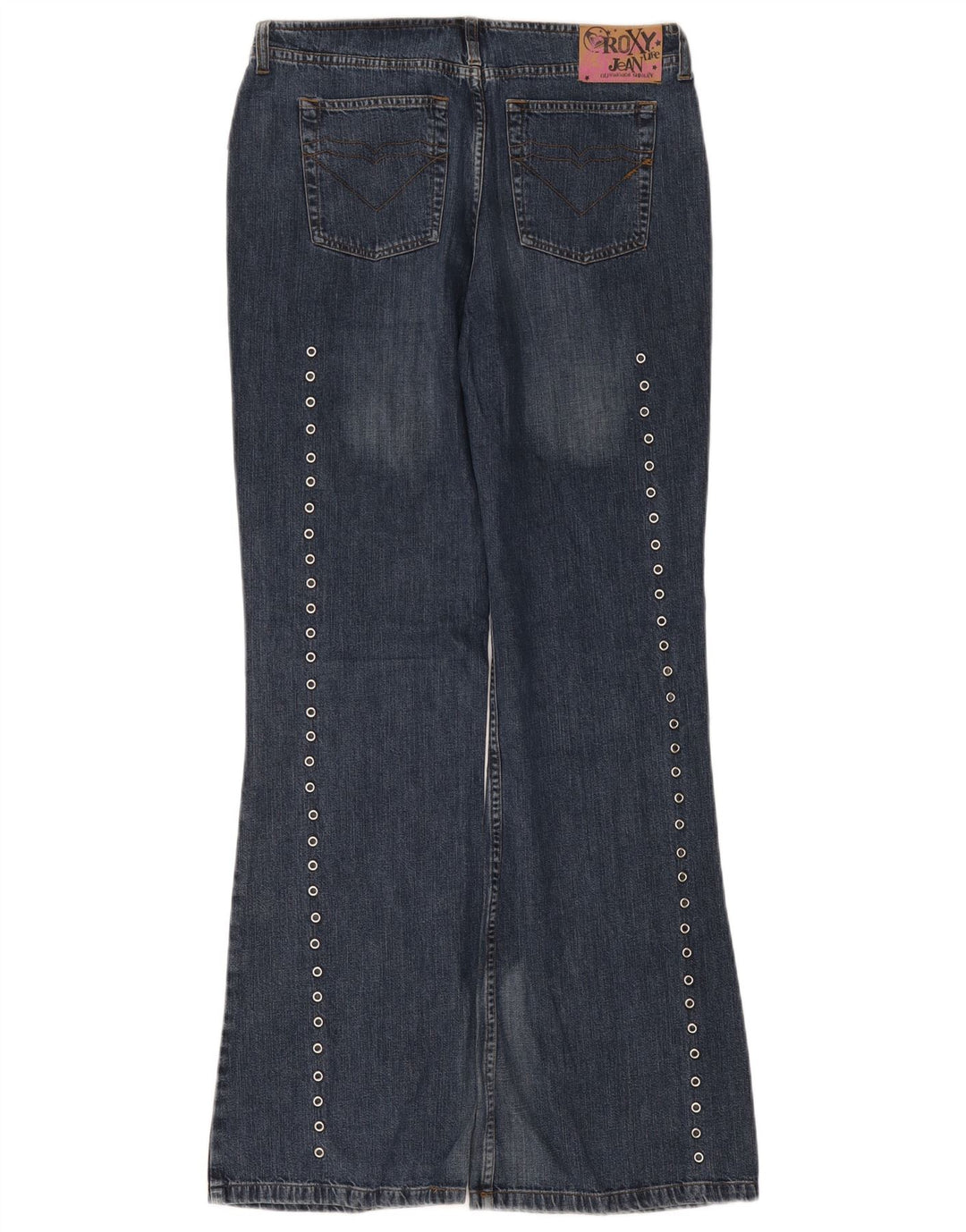 Quiksilver Damen Roxy Flared Jeans US 5 Medium W30 L32 Blaue Baumwolle