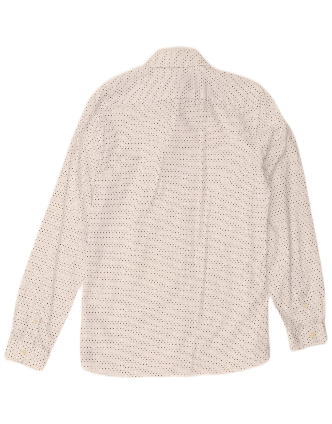 Lacoste Herren-Slim-Fit-Hemd, Größe 39, mittelweiß gefleckte Baumwolle