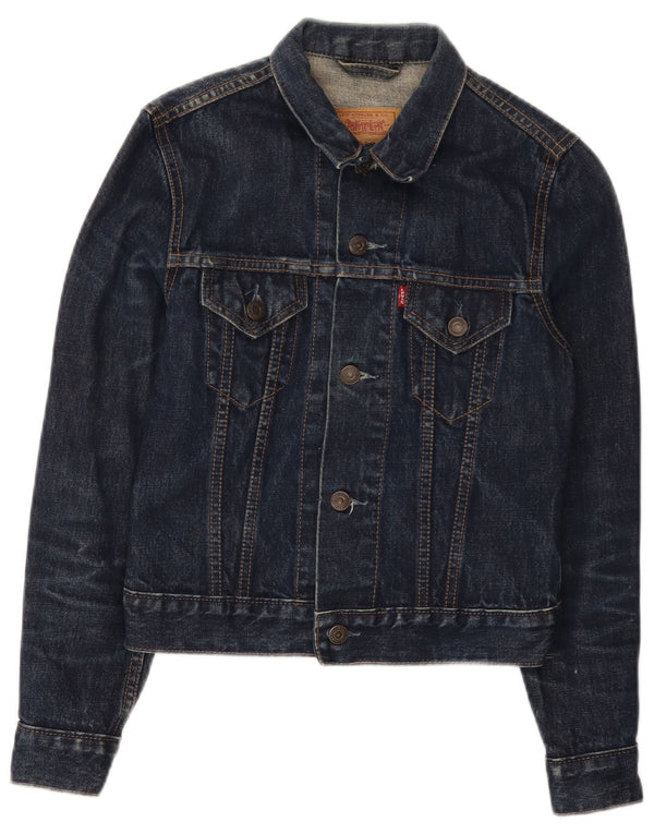 Levi's Jeansjacke für Mädchen, 7–8 Jahre, XS, Marineblau, Baumwolle