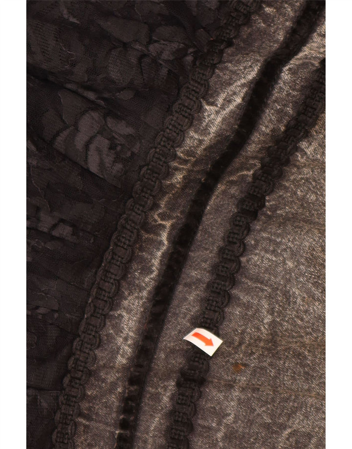 VINTAGE Damen Jeansrock W28 Mittelgrau