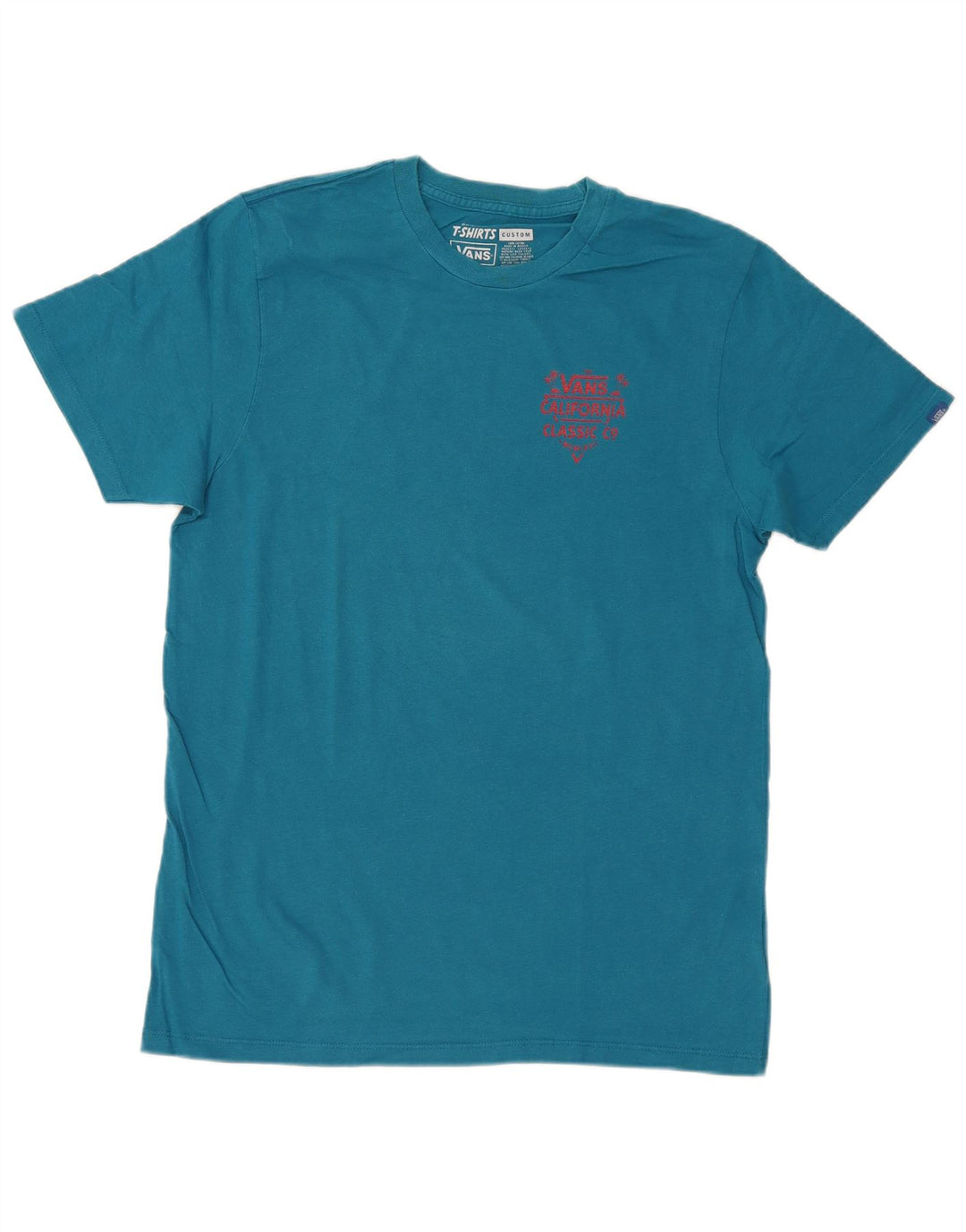 Vans Herren Grafik-T-Shirt-Oberteil aus mittelblauer Baumwolle