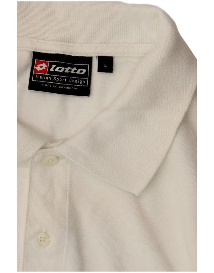 LOTTO Herren-Poloshirt, Größe L, Weiß