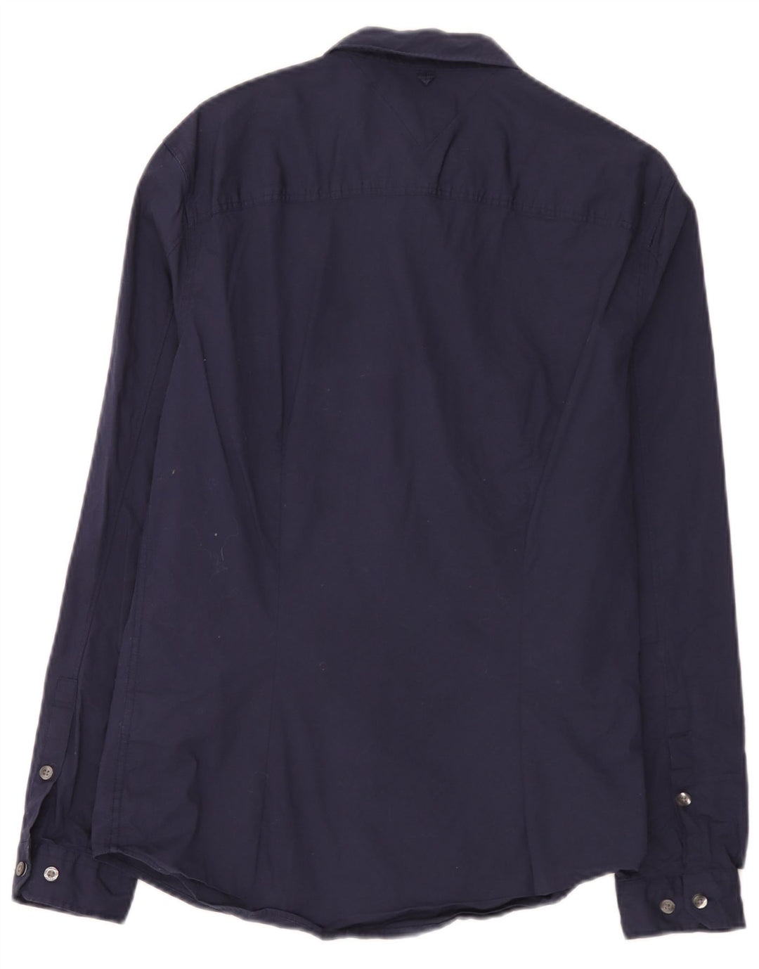 Tommy Hilfiger Herren-Slim-Hemd aus mittelblauer, marineblauer Baumwolle