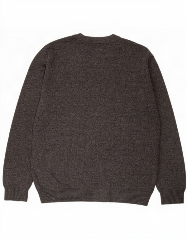 Marlboro Classics Herren-Pullover mit Rundhalsausschnitt, 2XL, graue Wolle