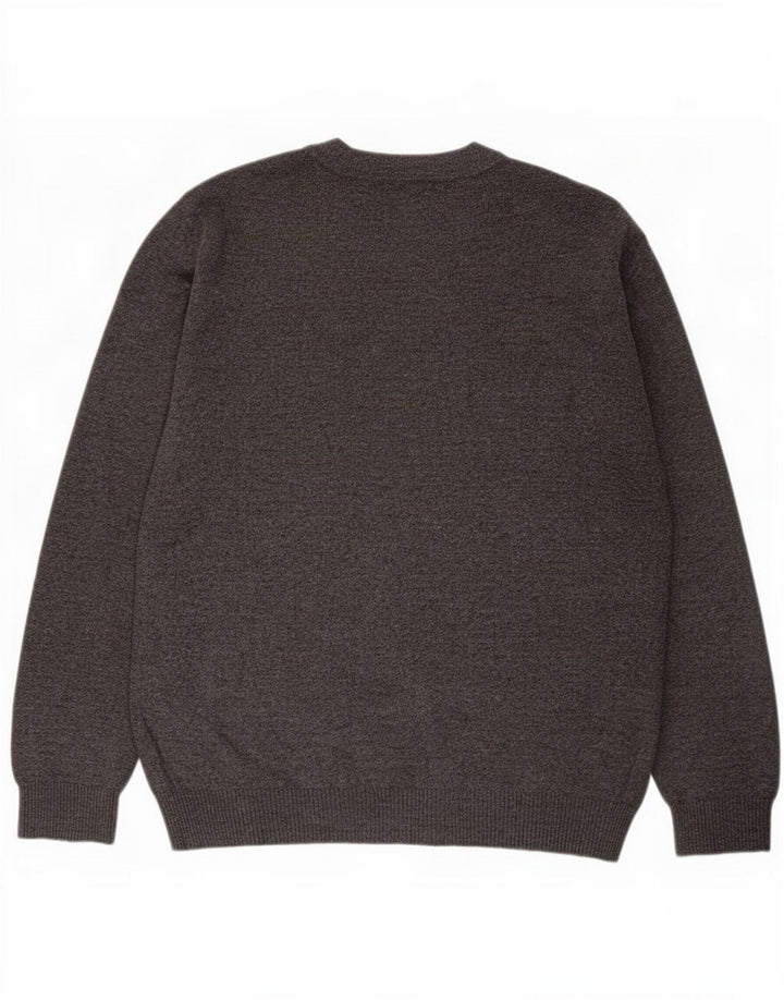 Marlboro Classics Herren-Pullover mit Rundhalsausschnitt, 2XL, graue Wolle