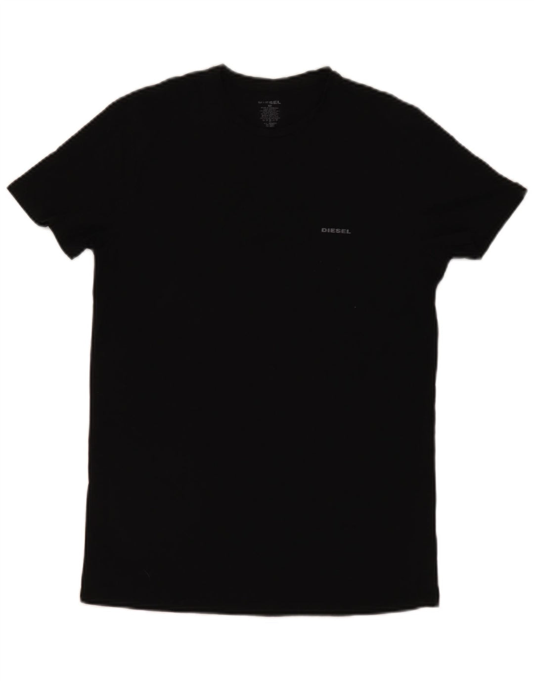 Diesel Herren T-Shirt Top Medium Schwarz Baumwolle