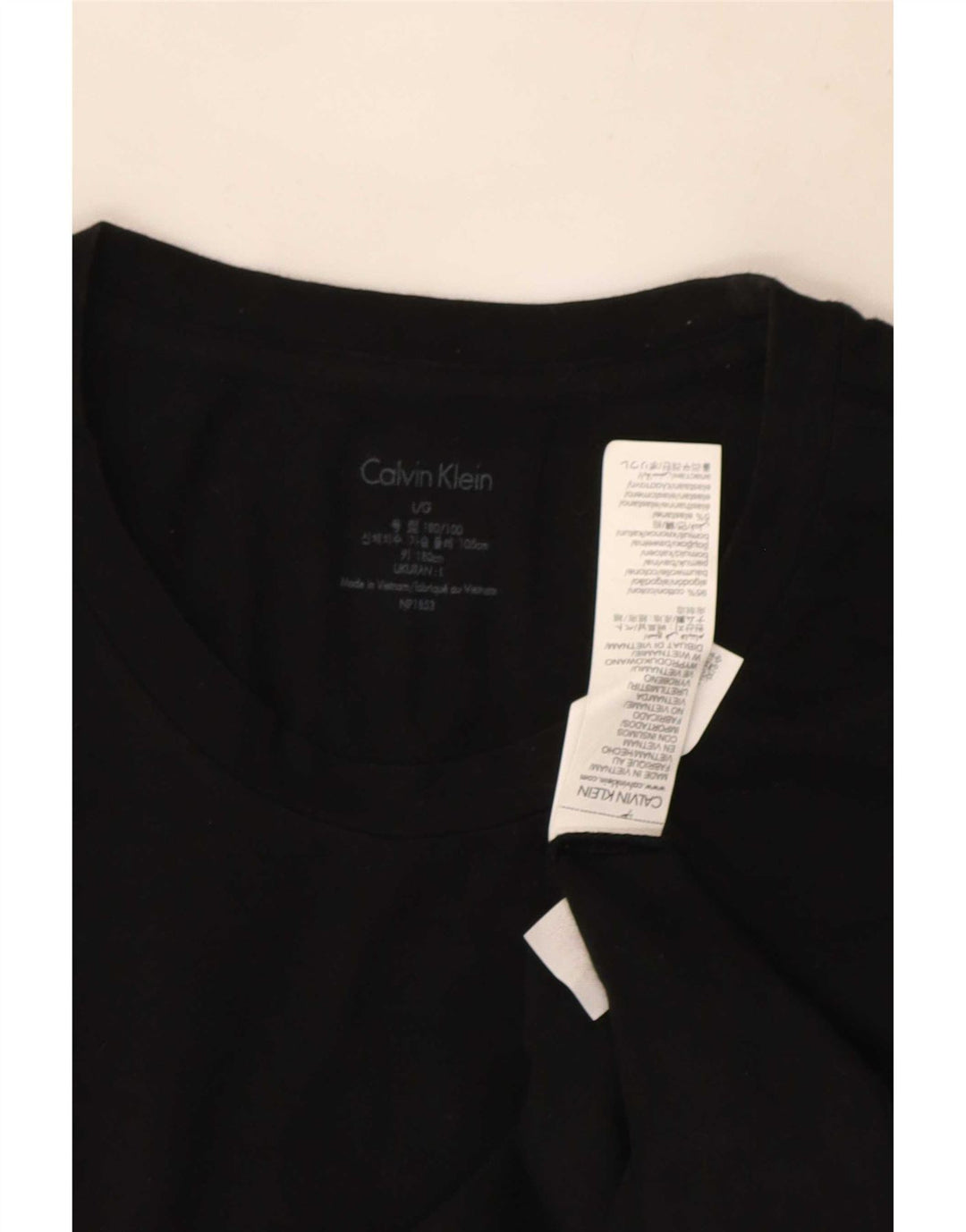 Calvin Klein Herren T-Shirt Top Large Schwarz Baumwolle