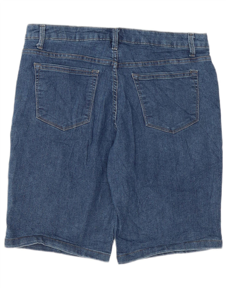 Lee Damen Riders Mid Rise Bermuda Denim Shorts W34 Large Blau