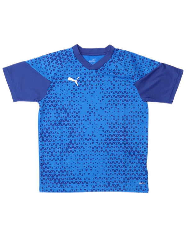 Puma T-Shirt für Jungen, 11–12 Jahre, blau, geometrisch, Polyester