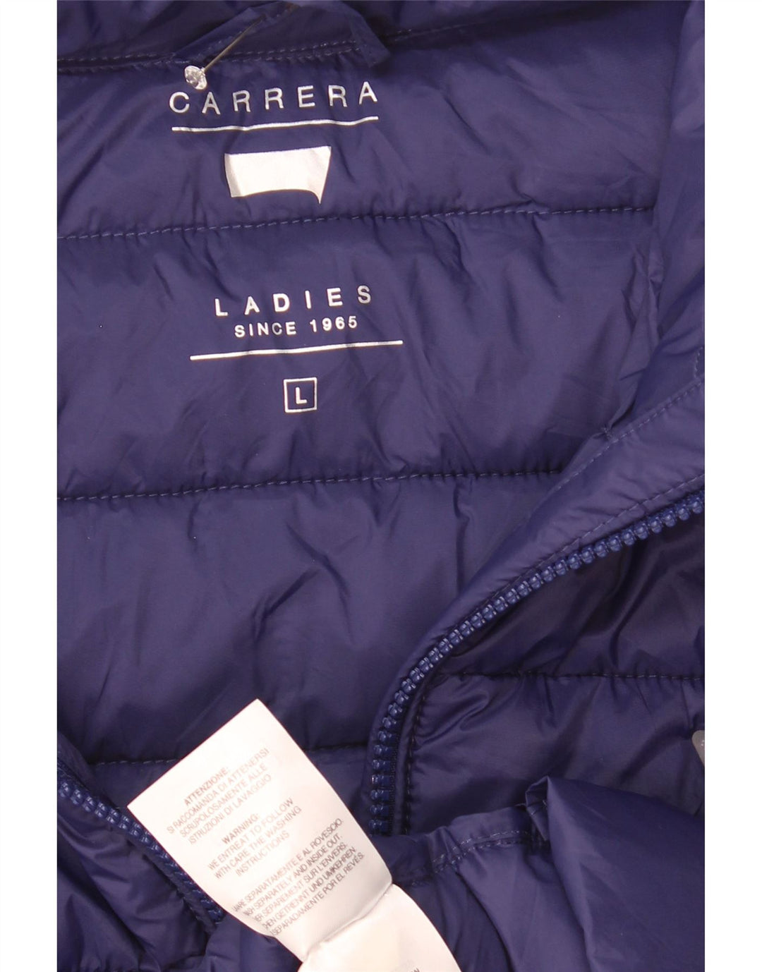 Carrera Damen Wattierte Weste UK 16 Large Marineblau Polyamid