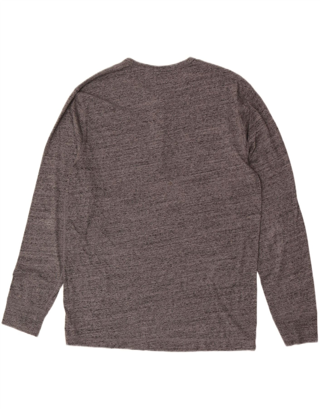 J. Crew Herren-Oberteil, langärmelig, XL, grau meliert, Baumwolle