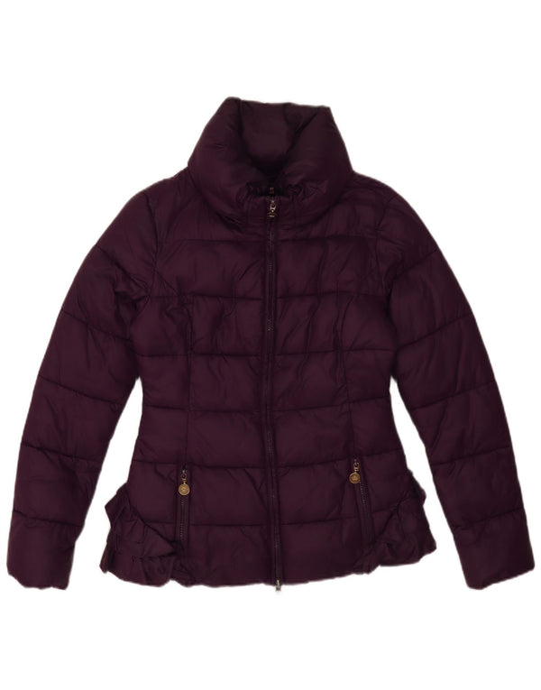 Fornarina Damen Wattierte Jacke UK 12 Medium Lila