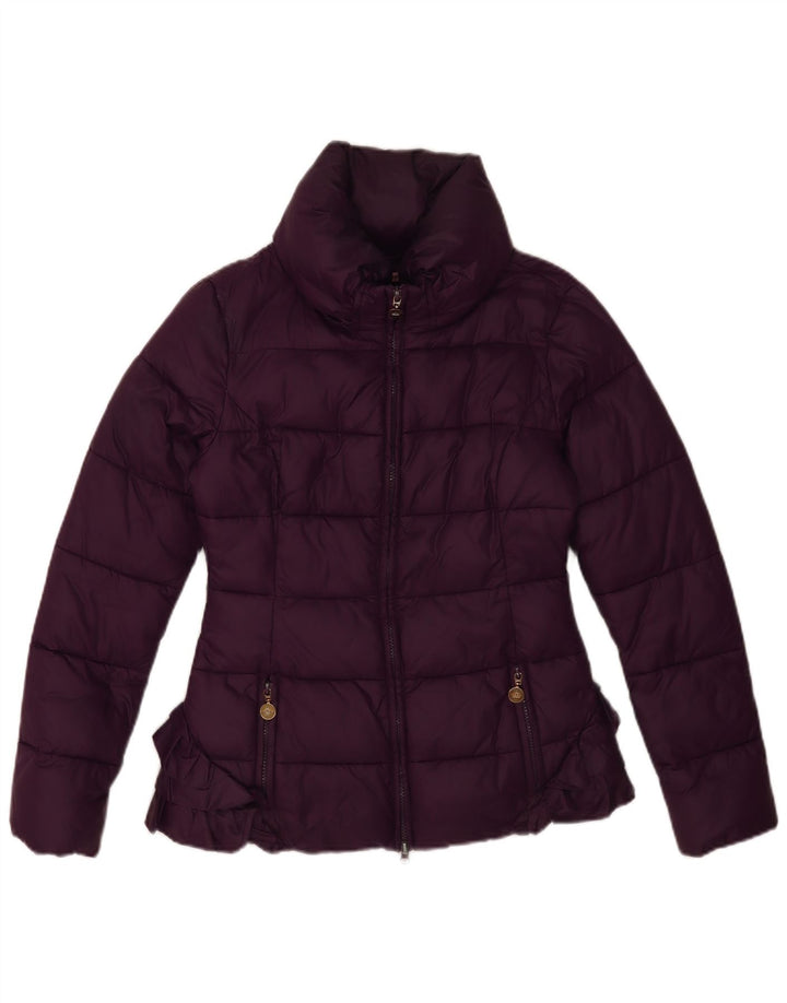 Fornarina Damen Wattierte Jacke UK 12 Medium Lila