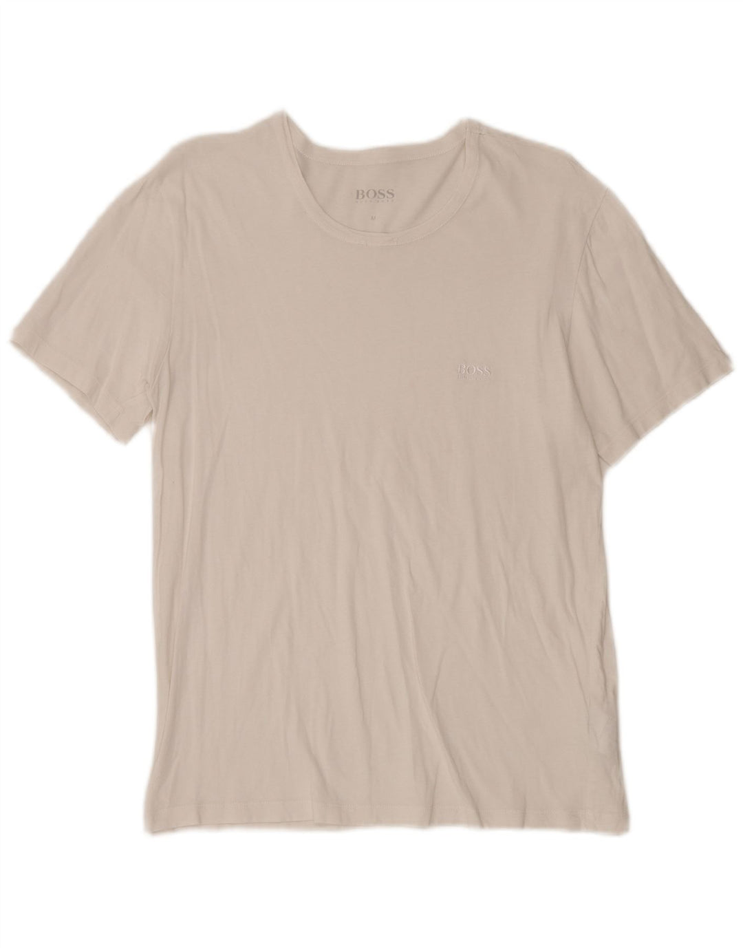 Hugo Boss Damen T-Shirt Top UK 12 Mittelweiße Baumwolle