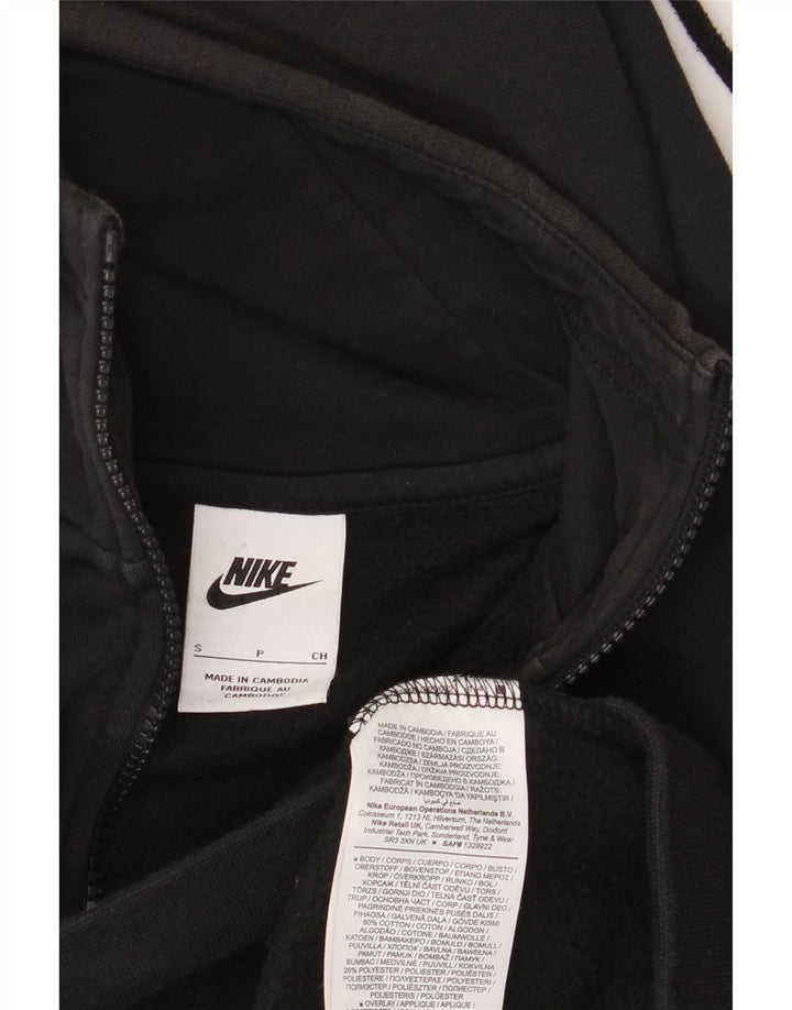 Nike Herren-Kapuzenpullover mit Reißverschluss, Größe S, schwarze Baumwolle