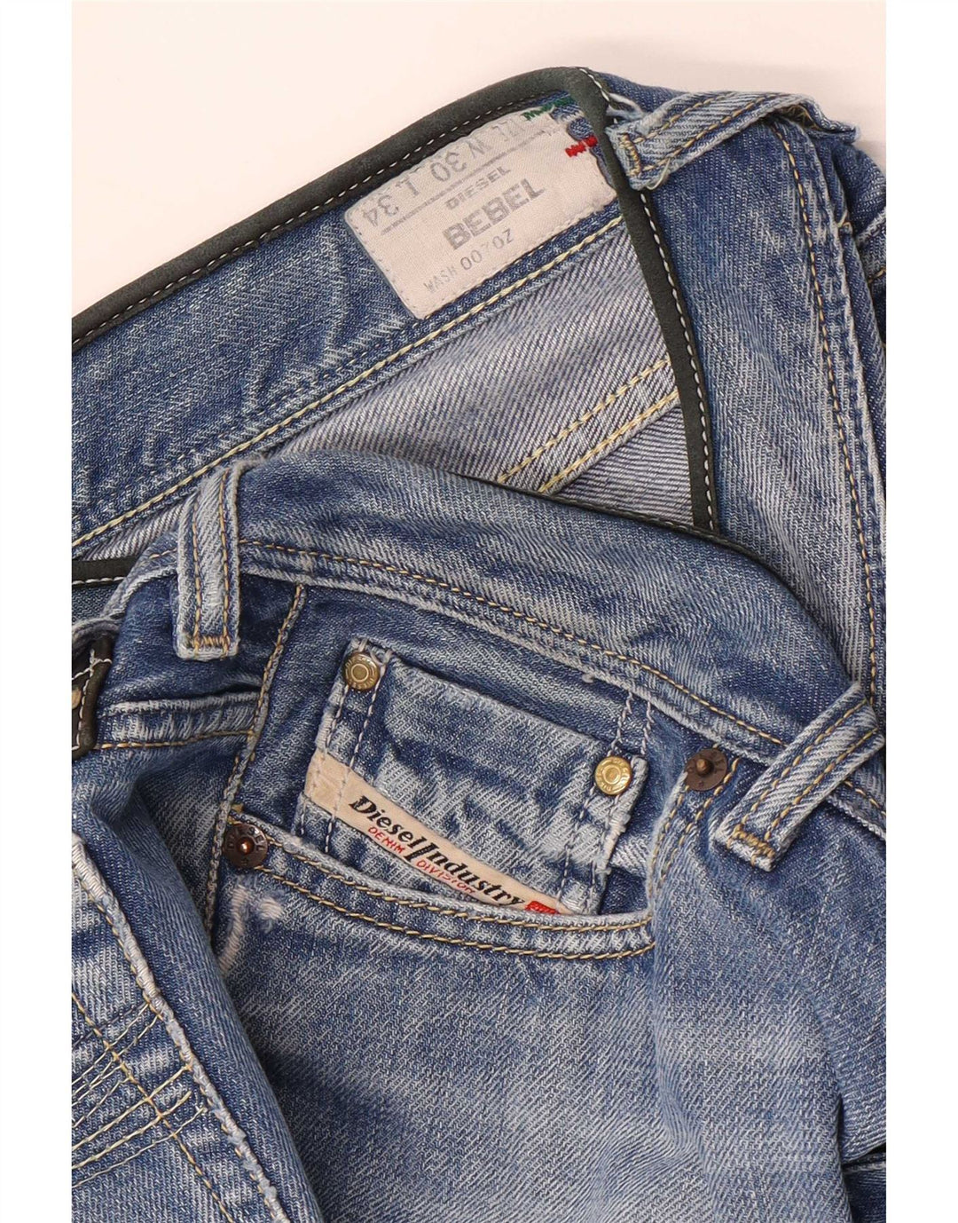 Diesel Damen BEBEL Bootcut Jeans W30 L34 Blaue Baumwolle