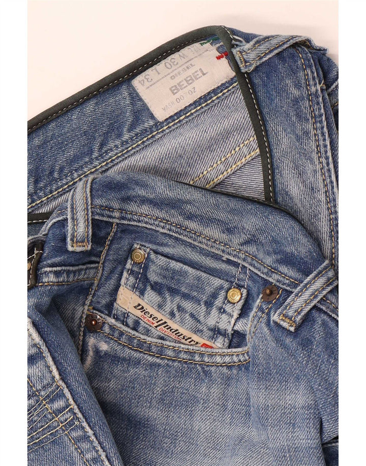 Diesel Damen BEBEL Bootcut Jeans W30 L34 Blaue Baumwolle
