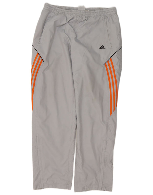 Adidas Herren-Trainingshose XL, graues Colourblock-Polyester