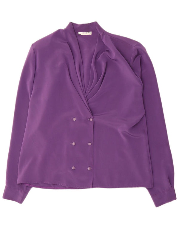 Diana Bentall's langärmelige reguläre Hemdbluse für Damen IT 46 Large Lila