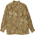 VINTAGE Womens Abstract Pattern Shirt UK 18 XL Beige Vintage Vintage and Second-Hand Vintage from Messina Hembry 