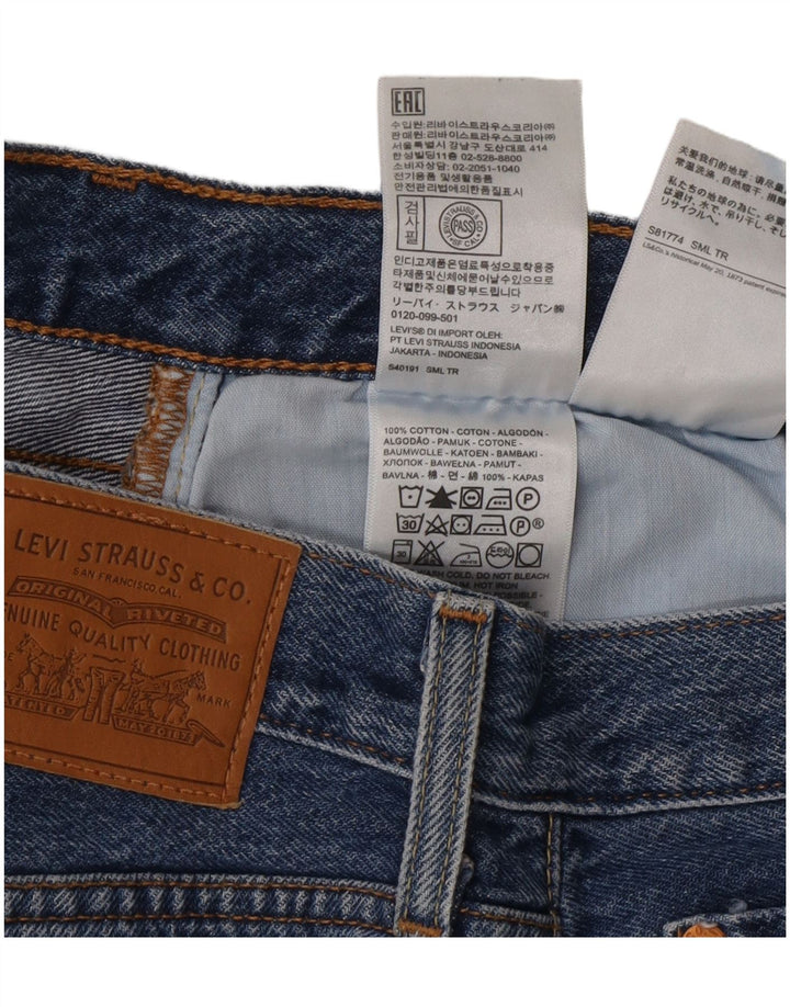 Levi's Damen-Jeansrock, W32, groß, aus blauer Baumwolle