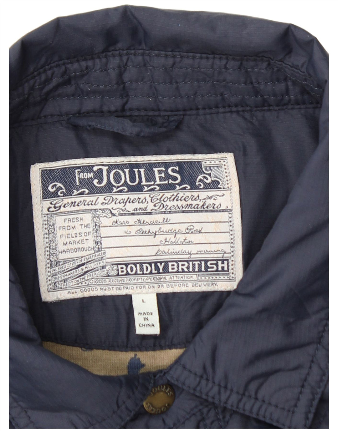 JOULES Herren Steppjacke UK 40 Large Marineblau Polyamid