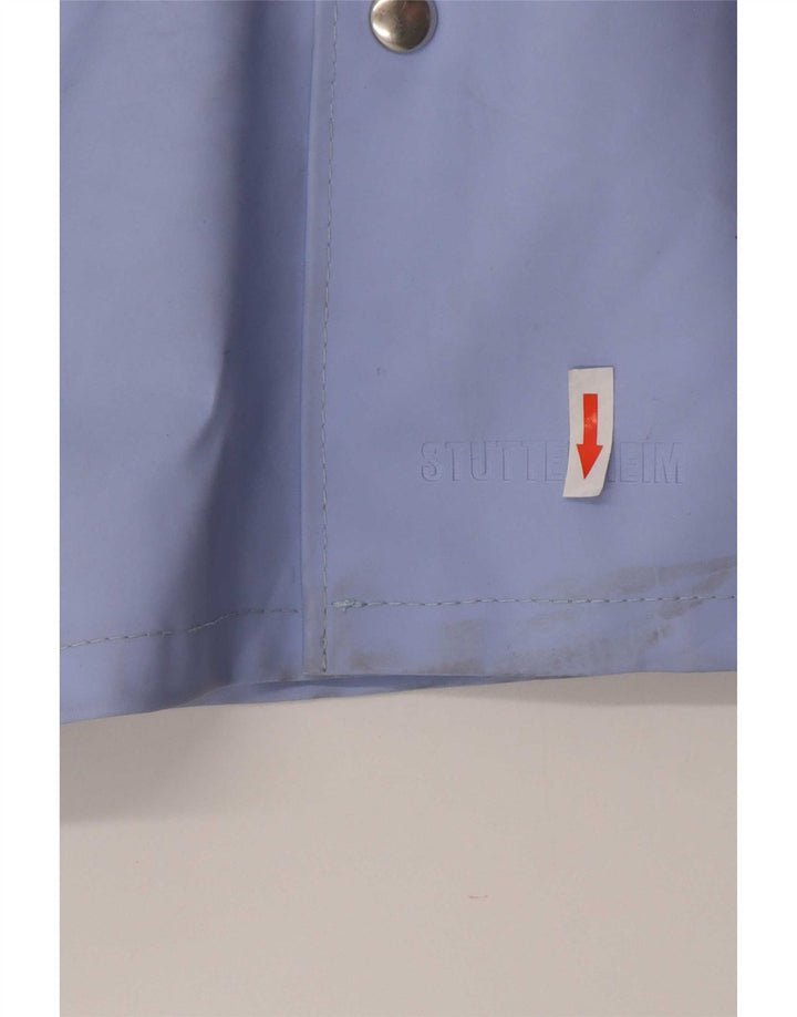 Stutterheim Herren-Regenmantel mit Kapuze, UK 40, Größe L, Blau, Baumwolle