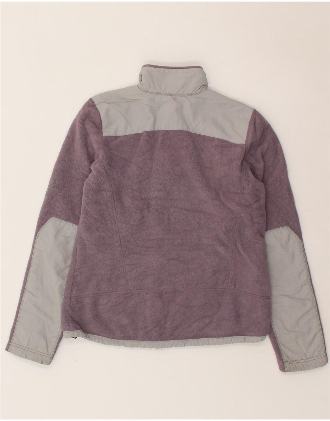 EDDIE BAUER Womens Fleece Jacket UK 10 Small Purple Colourblock Polyester Vintage Eddie Bauer and Second-Hand Eddie Bauer from Messina Hembry 