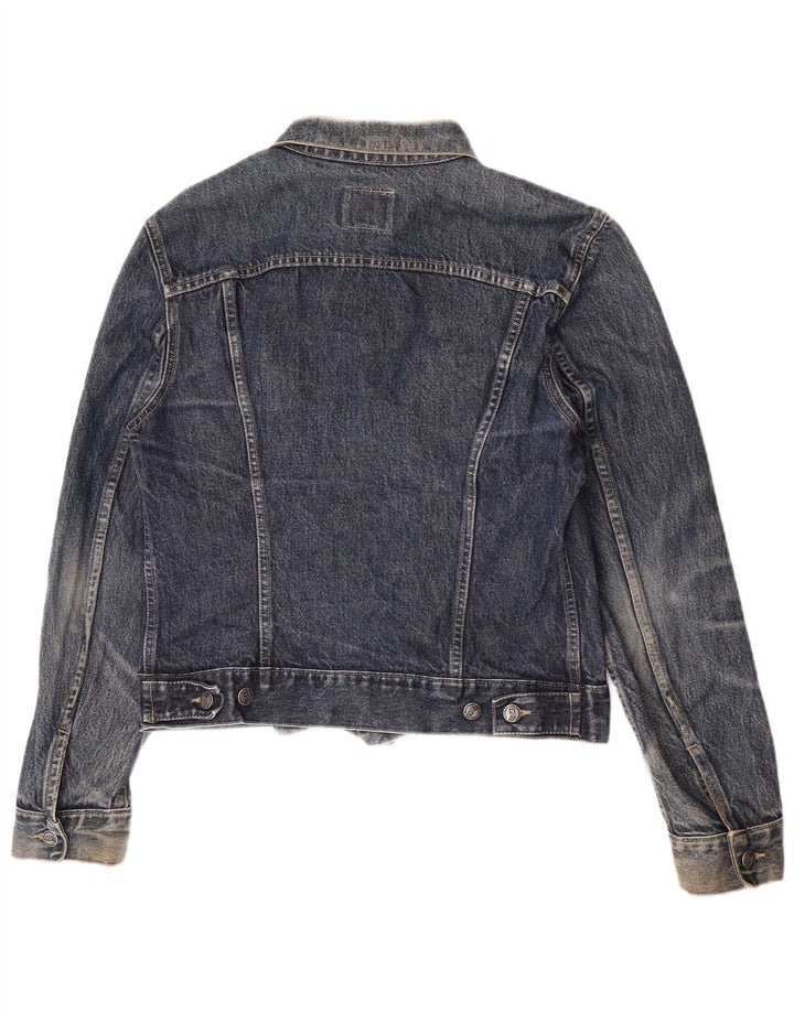 Gas Damen Jeansjacke UK 14 Medium Marineblau Baumwolle