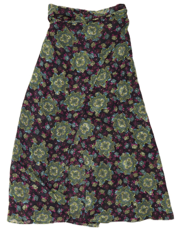 La Madeleine Damen-Wickelrock mit hoher Taille, mittelgroß, W14, mehrfarbig, Blumenmuster
