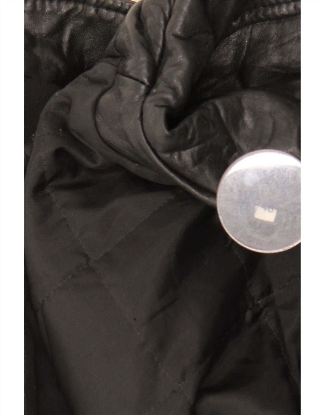 Vintage Damen Übergroße Lederjacke EU 40 Mittelschwarzes Leder