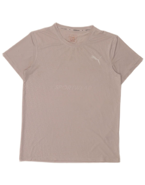 Puma Herren-T-Shirt mit Grafik, groß, grau, geometrisch, Baumwolle