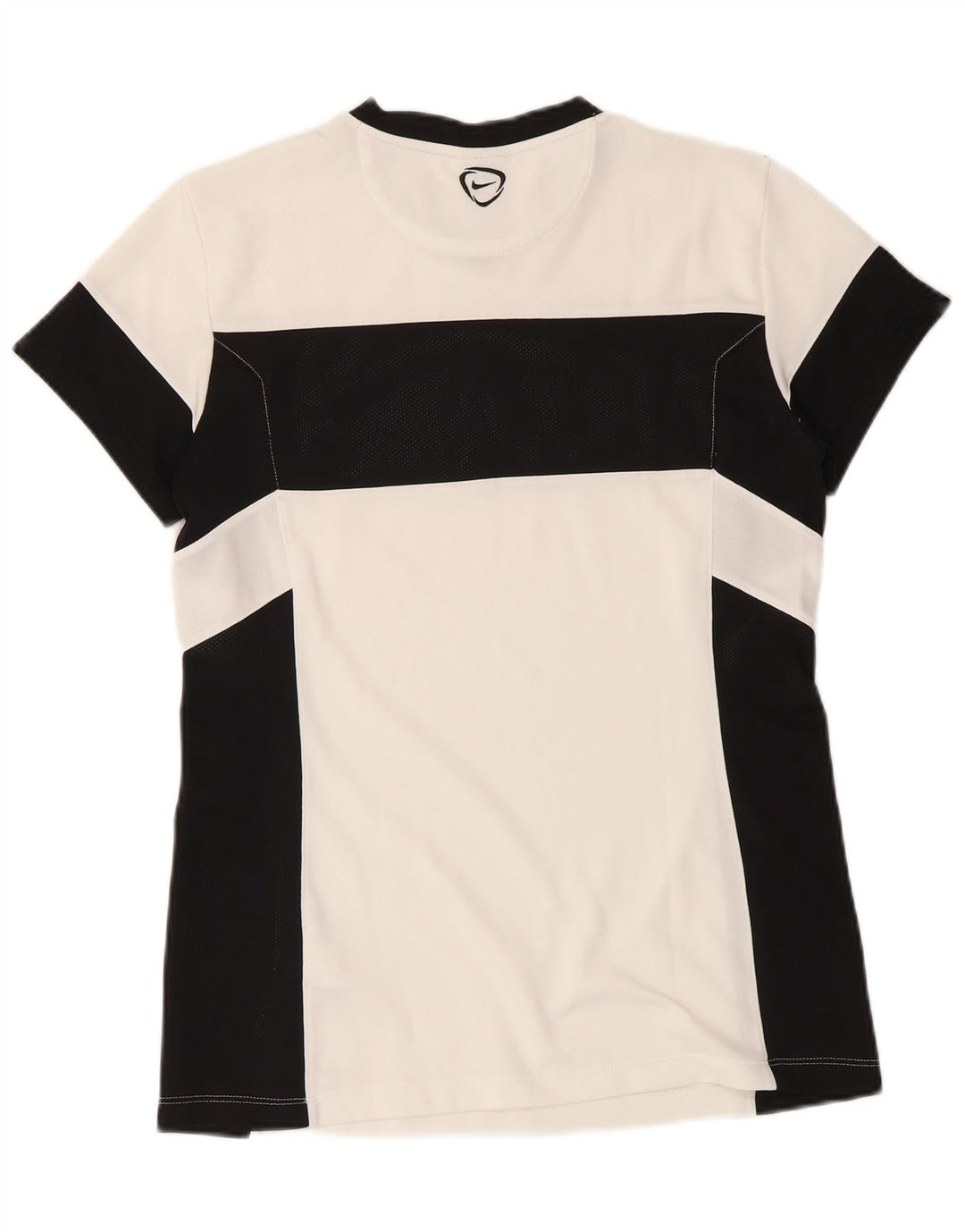 Nike Herren Dri Fit T-Shirt-Oberteil Mittelweißes Colourblock-Polyester