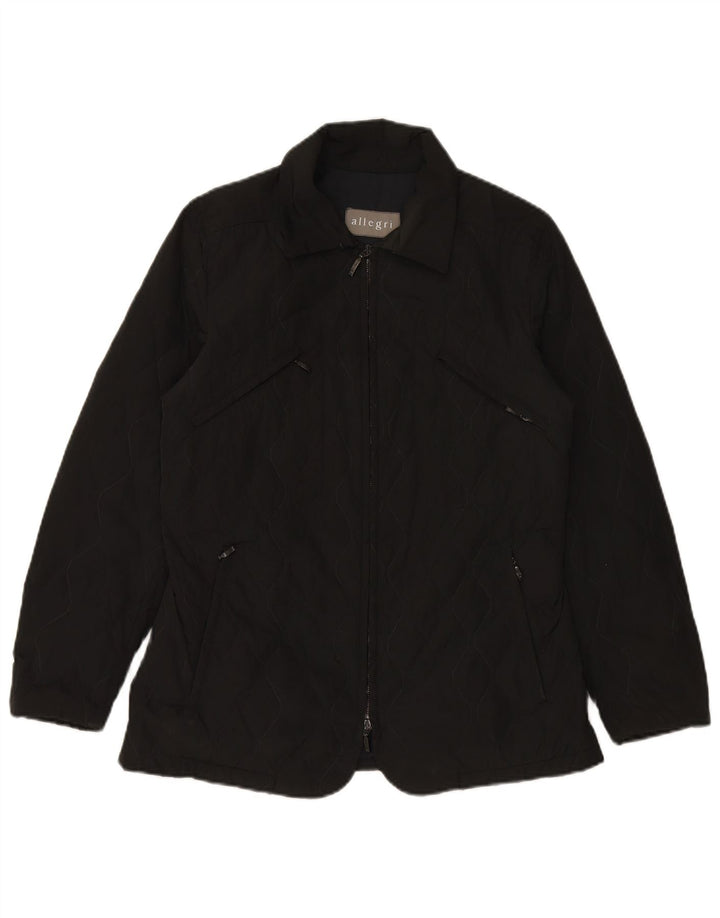 ALLEGRI Womens Quilted Jacket UK 14 Medium Black