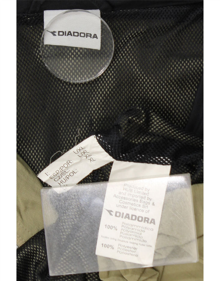 DIADORA Herren-Regenjacke mit Kapuze, UK 42, XL, Khaki, Polyamid