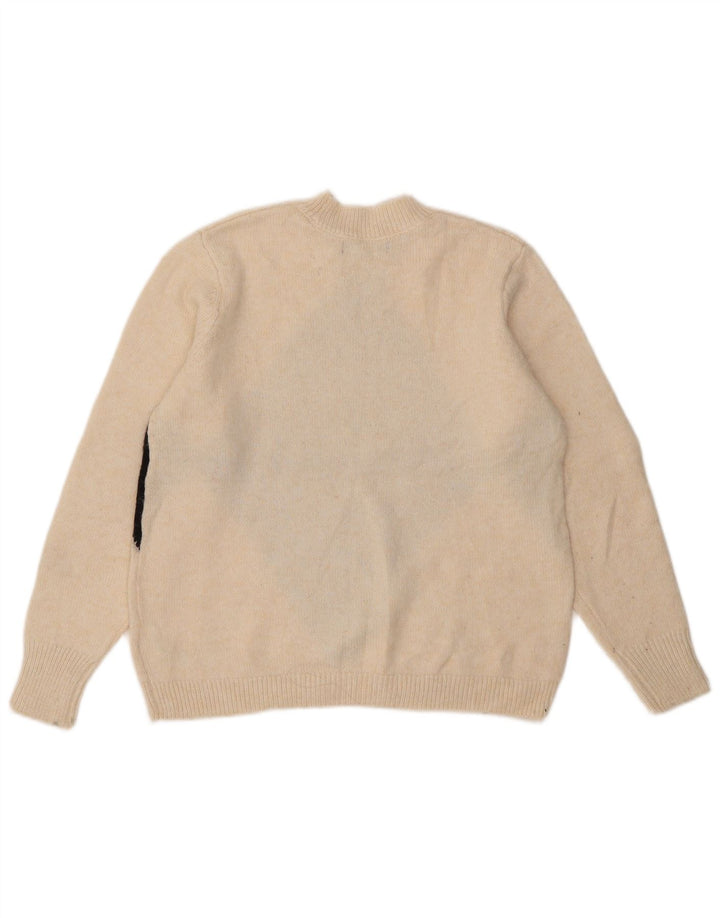 Marks & Spencer Damen Pullover mit Rundhalsausschnitt, UK 14, Mittelweiß