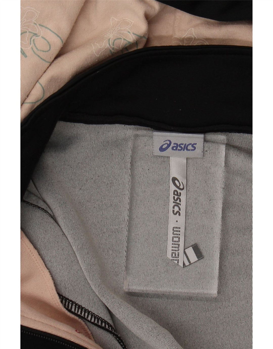 Asics Damen-Kapuzenpullover mit Reißverschluss, UK 14, Mittelschwarz, Farbblock