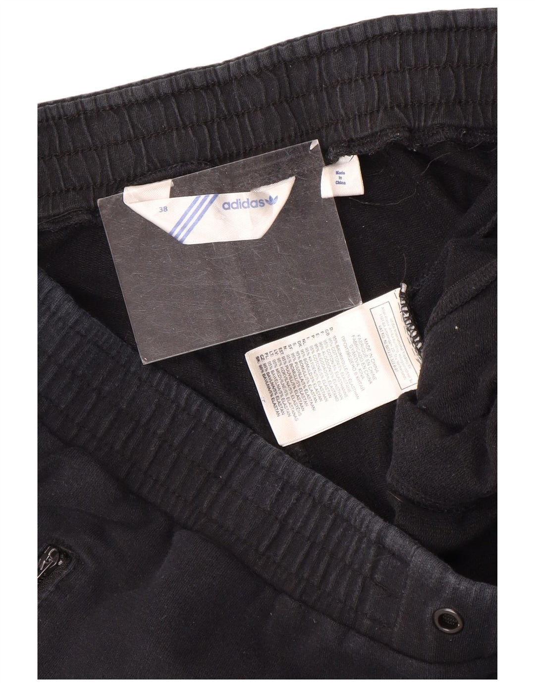 Adidas Herren Trainingshose Jogger Größe 38 Medium Schwarz Baumwolle