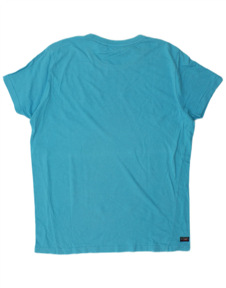 U.S. Polo Assn. Herren T-Shirt Top Large Blau