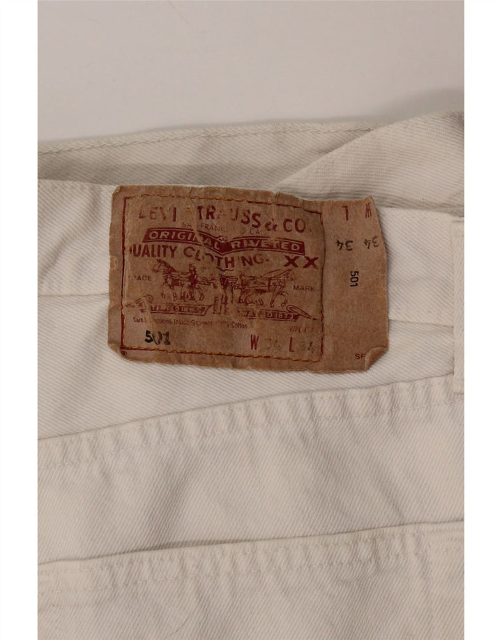 Levi's Herren 501 Straight Jeans W34 L34 Weiß