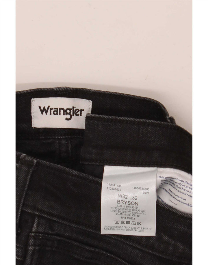 Wrangler Herren Bryson Slim Jeans W32 L32 Schwarze Baumwolle