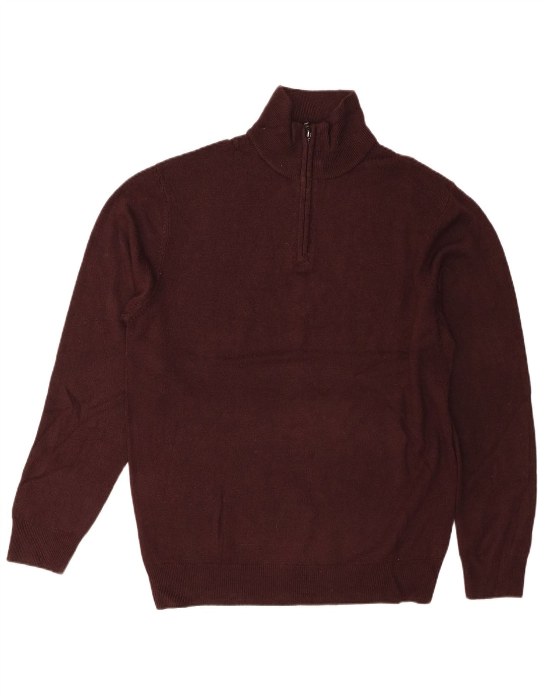 French Connection Herren-Pullover mit Reißverschluss am Hals, XL, braunes Acryl