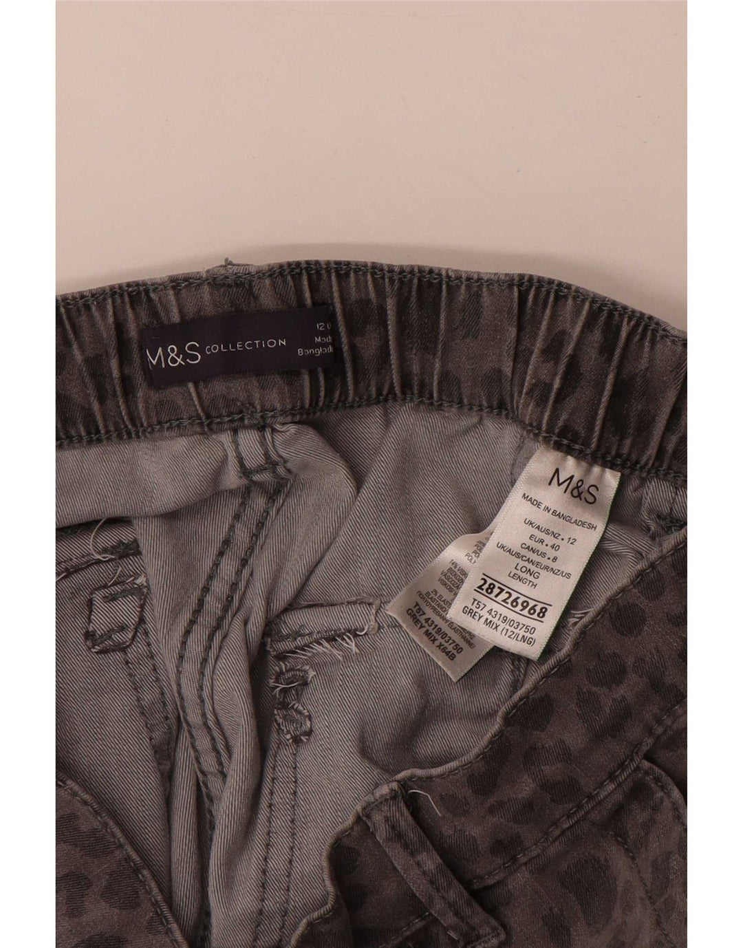 Marks & Spencer Damen Chinohose UK 12 Medium W30 L28 Grau